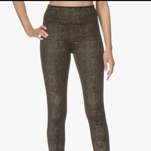 Gold & Black Velour Spanx Leggings